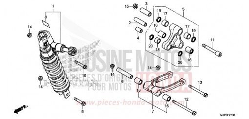 REAR CUSHION CRF1000AG de 2016